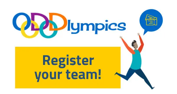 Oddlympics Register Your Team Graphic